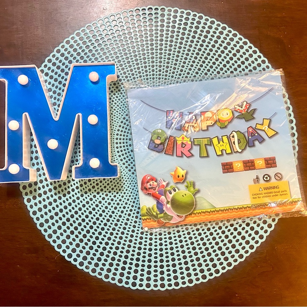 Super Mario “Happy Birthday” banner for parties. New in package.